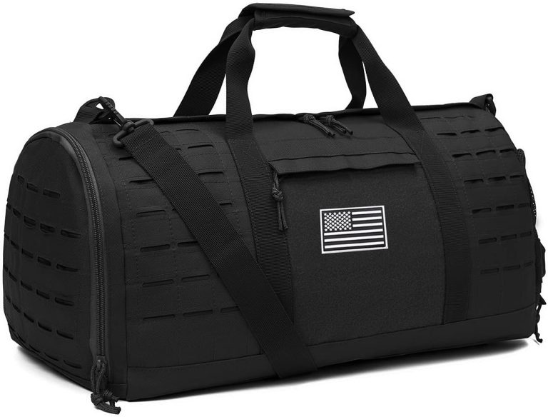 40L Military Tactical Duffle Bag For Men Sport Gym Fitness Tote Travel Training Workout With Shoe Compartment Basketball Football Weekender